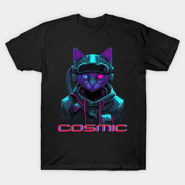 Cosmic Cat T-Shirt by Purrestrialco